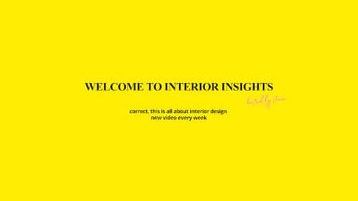 Interior Insights channel banner