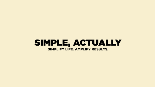 simple, actually channel banner